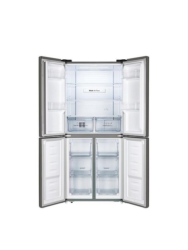 Fridgemaster MQ79394ES 80cm Cross Door, American Fridge Freezer - Silver - Image 3